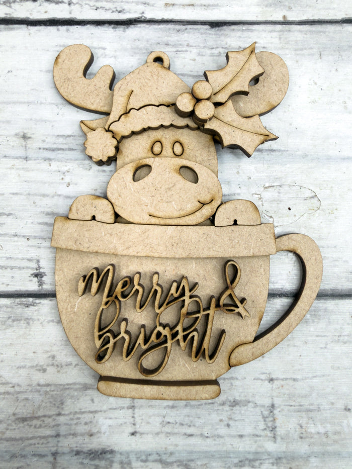 Moose Cup Ornament DIY Kit
