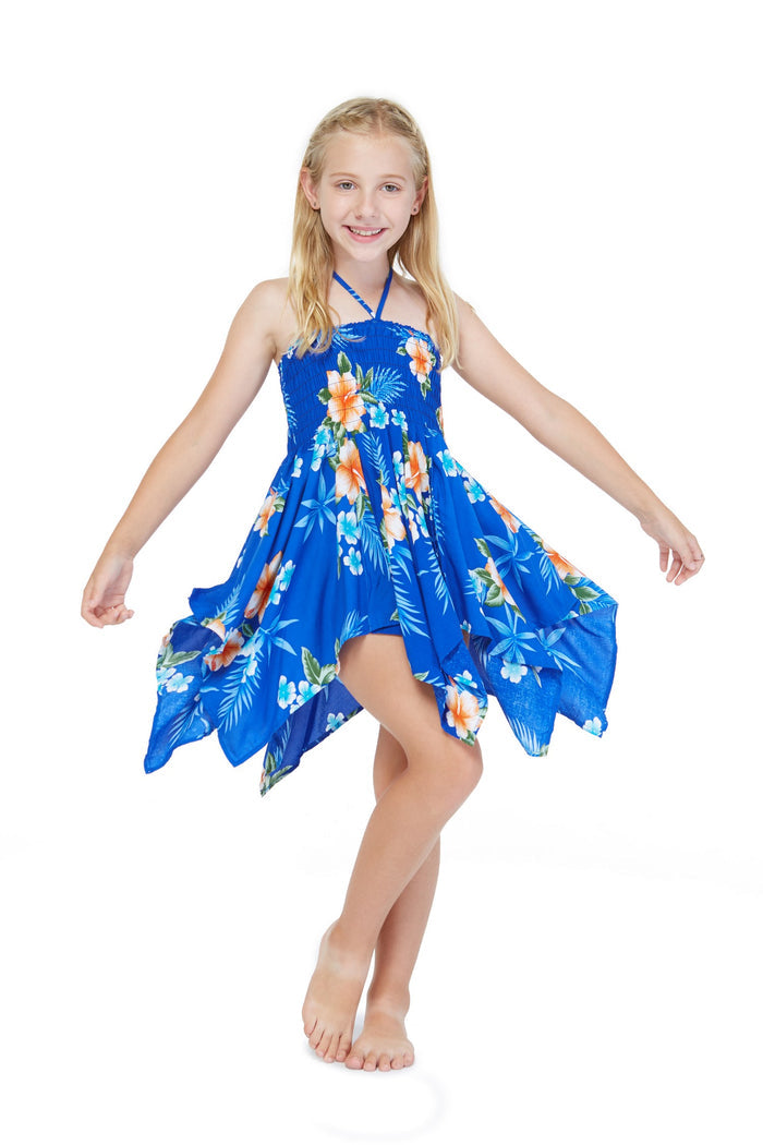 Mother Daughter Hauoli Hikikii Set in Hibiscus Blue