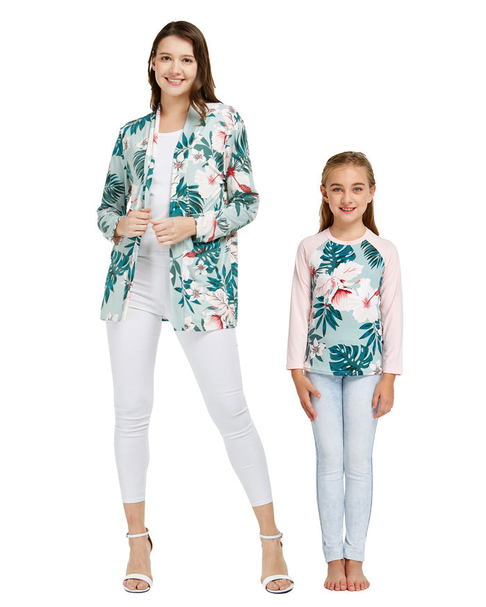 Mother Daughter Hauoli Set in Mint Forest Green