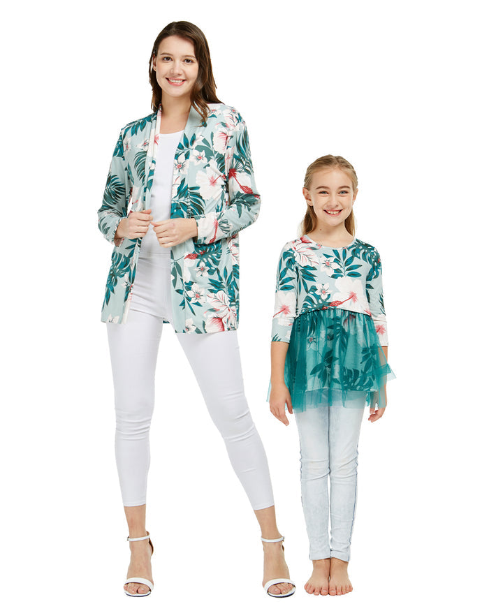 Mother Daughter Kala Set in Mint Forest Green