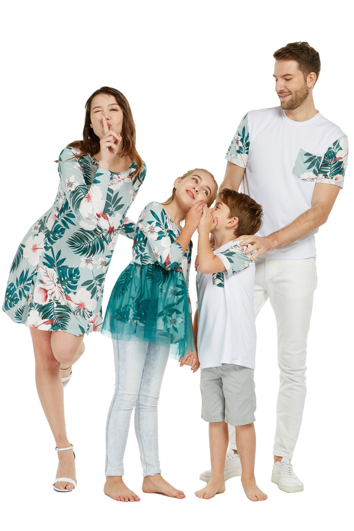 Mother Daughter Kala Set in Mint Forest Green