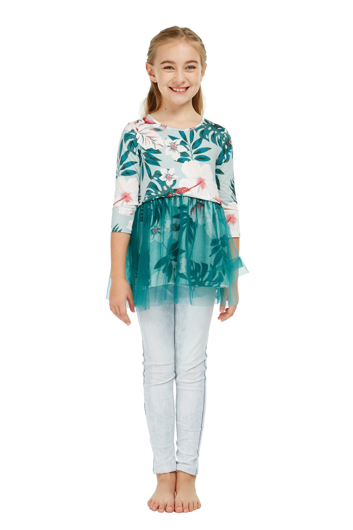 Mother Daughter Kala Set in Mint Forest Green