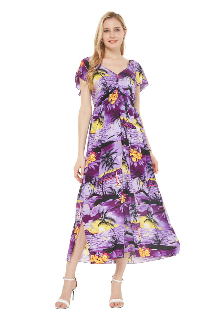 Mother Daughter Lilikoi Set in Sunset Purple
