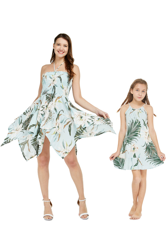 Mother Daughter Makana Set in Wispy Cereus Light Blue