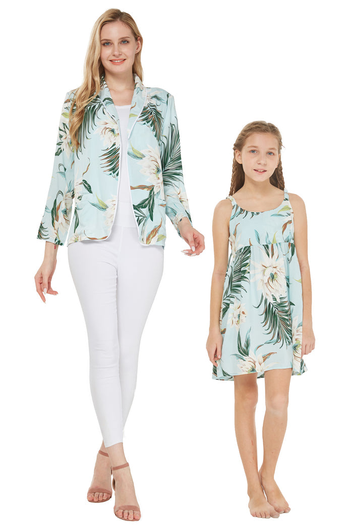 Mother Daughter Naia Nani Set in Wispy Cereus Light Blue