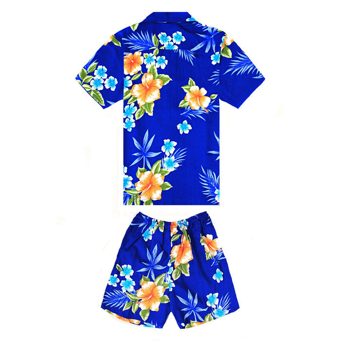 Mother Son Keaau Set in Hibiscus Blue