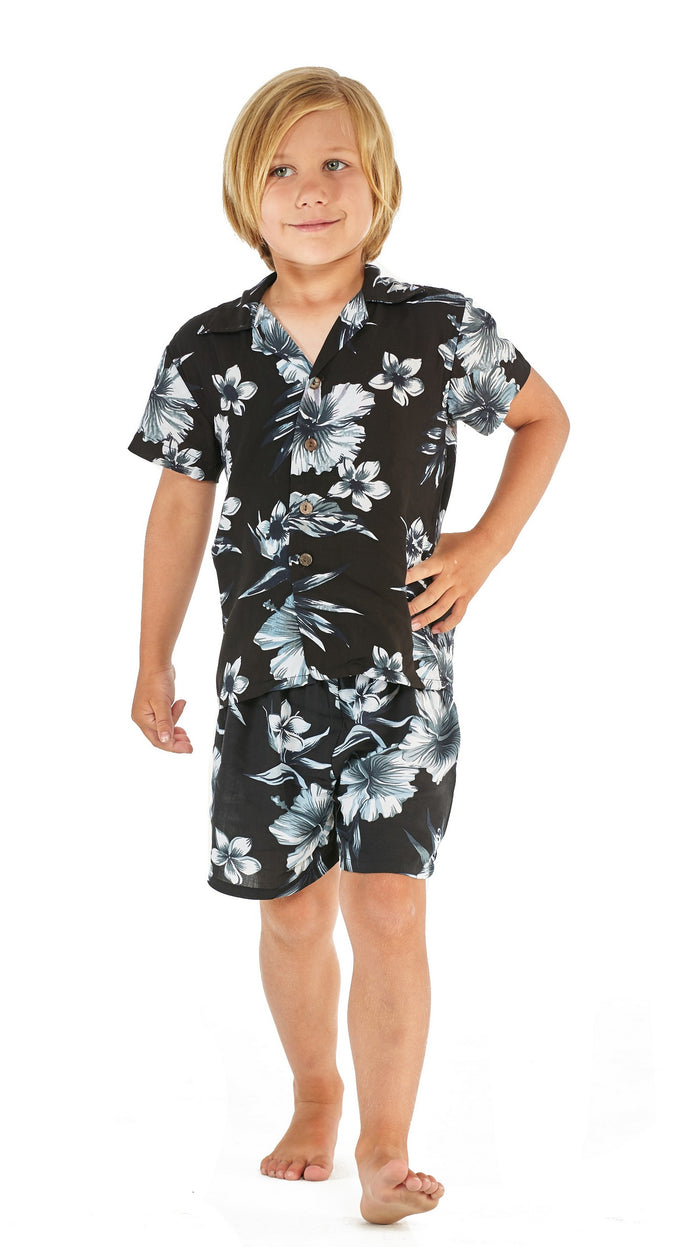 Mother Son Keaau Set in Midnight Bloom
