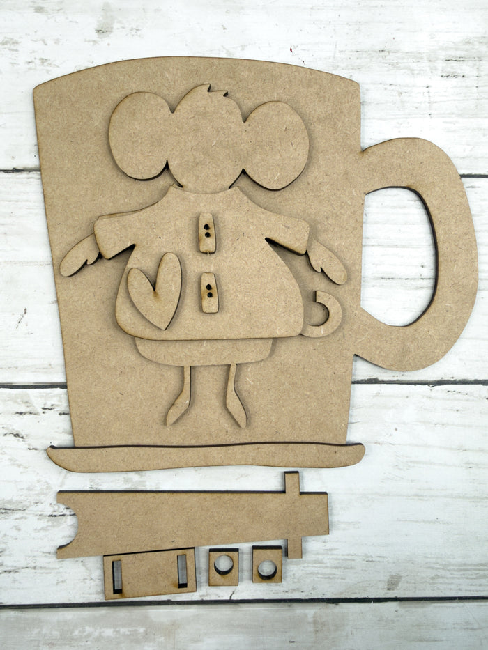 Mouse Mug Easel Back Sitter DIY Kit