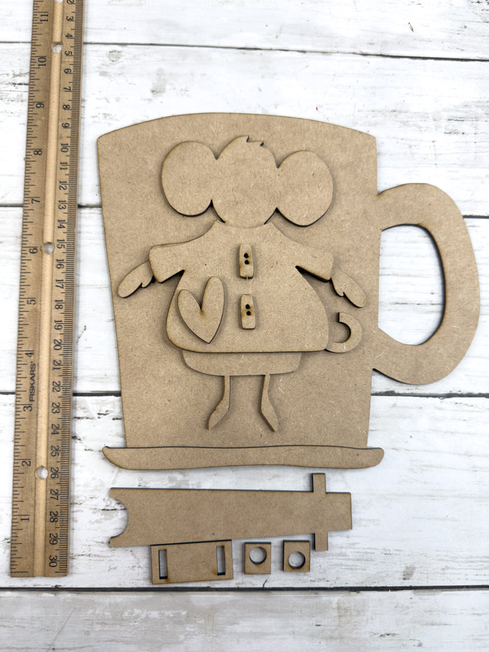Mouse Mug Easel Back Sitter DIY Kit