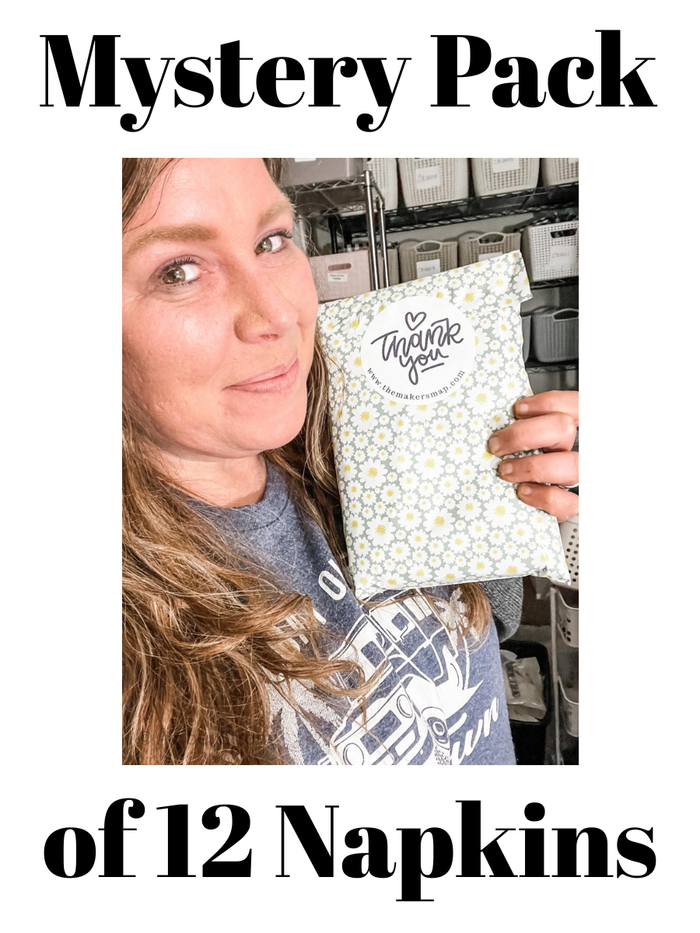 Mystery PACK of 12 napkins