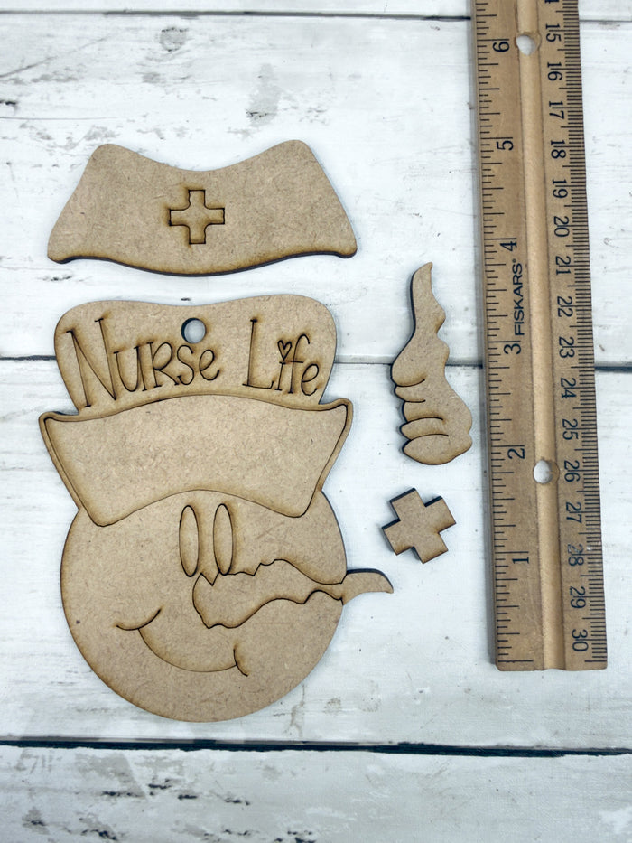 Nurse Life Snowman Ornament DIY Kit