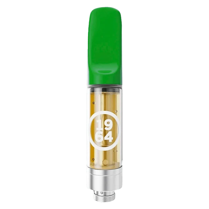 Front view of the NY Lemon Diesel FSE Resin Vape Cartridge, showcasing its silver metallic body against a plain white background.