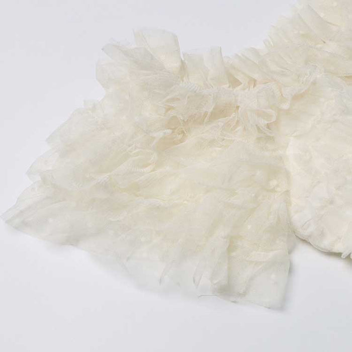 Off-shoulder Lisette Ruffle Mesh Dresses Lace Gown