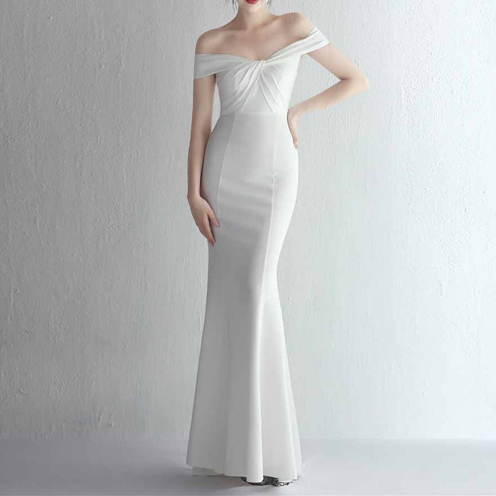 Off the shoulder formal event prom dress women evening ball dress