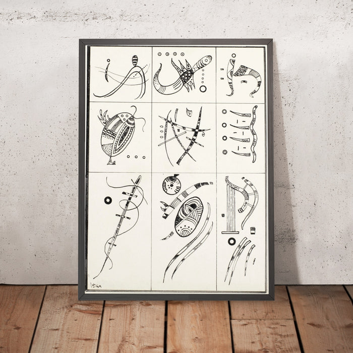 A framed image of