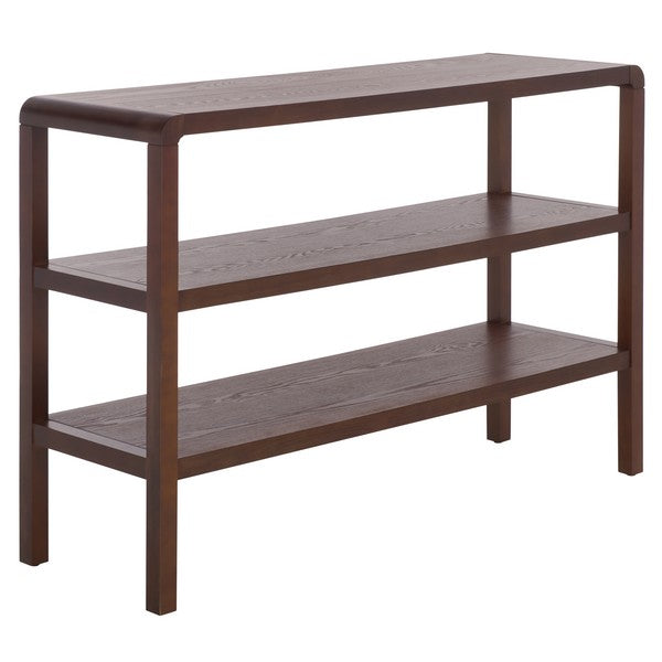 Omara 2 Shelf Console Table in Walnut