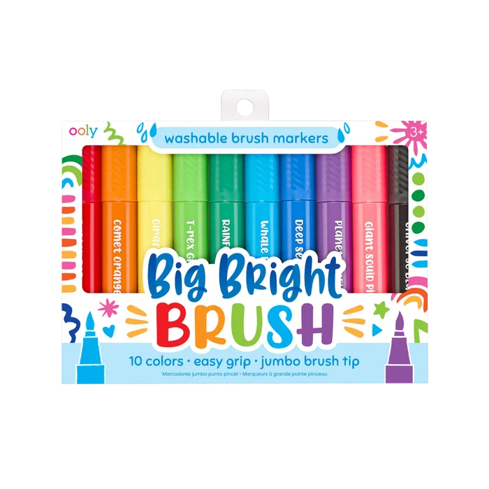 Ooly - Big Bright Brush Markers - Set of 10