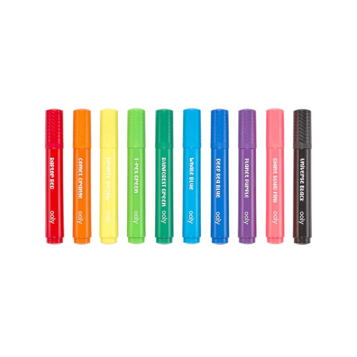 Ooly - Big Bright Brush Markers - Set of 10