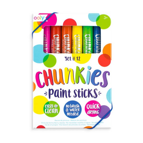 Ooly - Chunkies Paint Sticks Original Pack - Set of 12