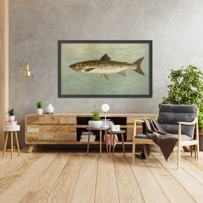A framed image of