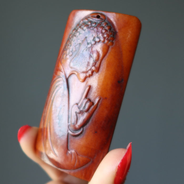 ox bone buddha pendant