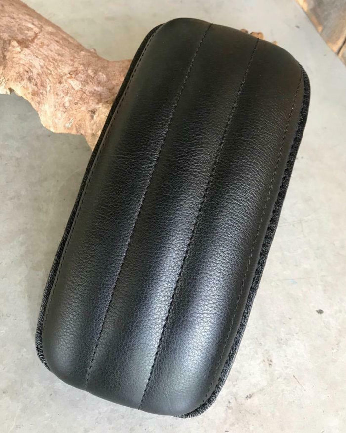 P-Pad Seat Chopper Harley Sportster Bobber Chopper Bates Blk Tuck Roll Leather - Mother Road Customs