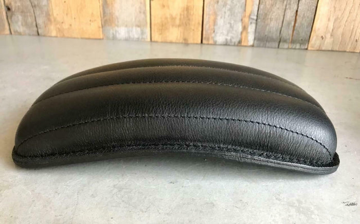 P-Pad Seat Chopper Harley Sportster Bobber Chopper Bates Blk Tuck Roll Leather - Mother Road Customs