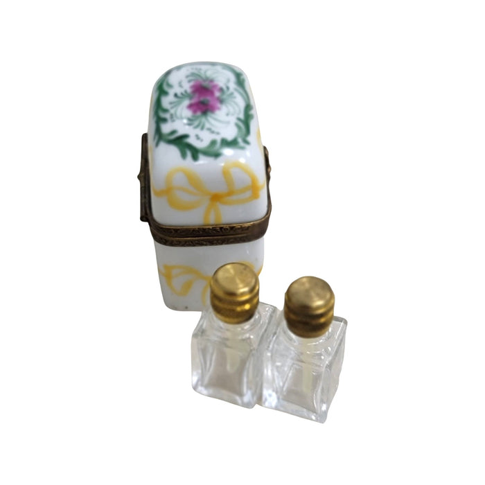 Elegant Rose Perfume Box Porcelain Limoges Perfume French Trinket Box
