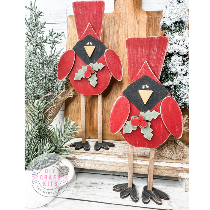 Pair of Standing Cardinals DIY Kit