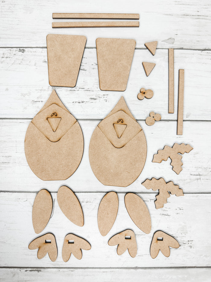Pair of Standing Cardinals DIY Kit