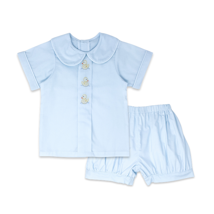 Palmer Banded Short Set - Blue Duck