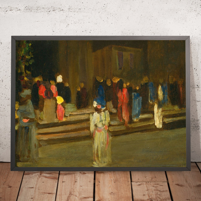 A framed image of
