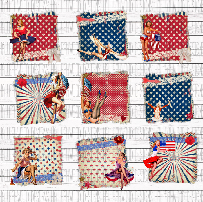 Patriotic USA- PIN UP Bundle- NO words