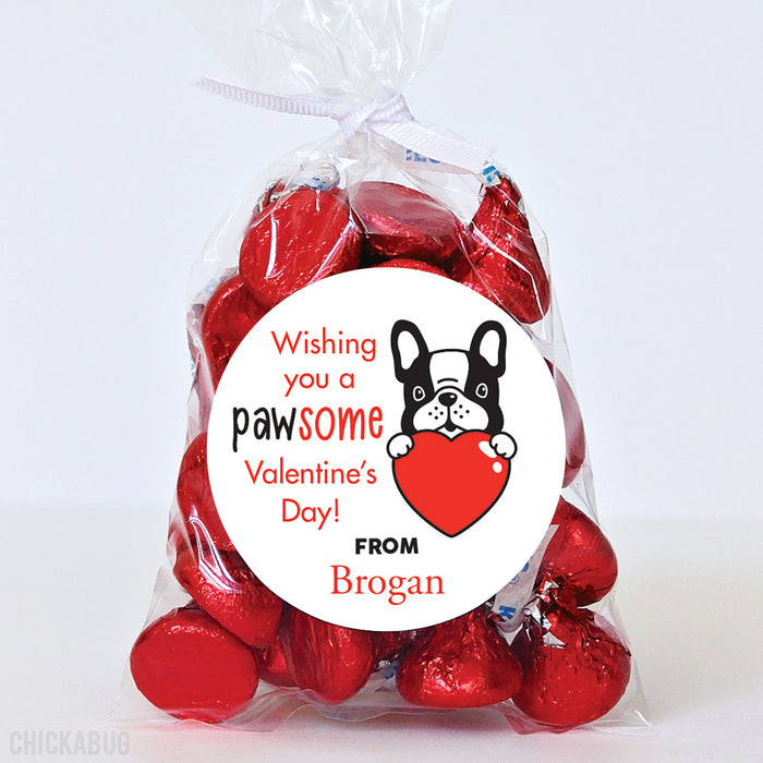 Pawsome Dog Valentine's Day Stickers