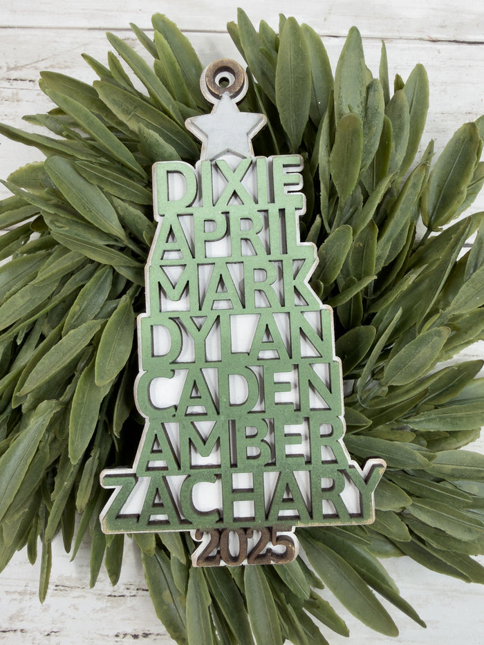 Personalized Family Christmas Tree ornament DIY Kit