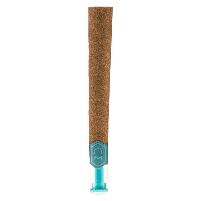 Close-up of the Pheno Hunt Series Glass Tip Blunts Pre Rolled 5 x 1 g, showing a single blunt with a brown paper wrap.