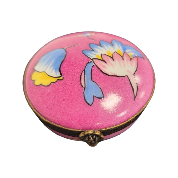 Pink Floral Elegance Box Porcelain Limoges LIMOGES BOXES traditional French Trinket Box