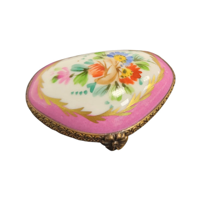 Pink Floral Limoges Box Porcelain Limoges LIMOGES BOXES traditional French Trinket Box