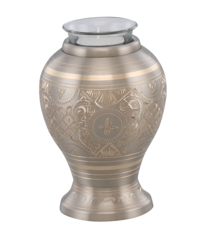 Platinum Gold Tealight Cremation Urn - IUCL121-TL
