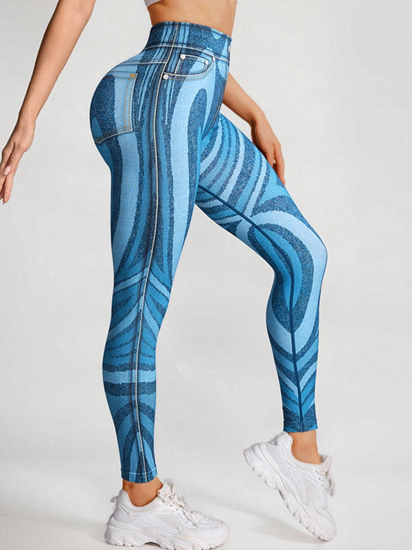 Pocket Denim Scrunch Bum Leggings