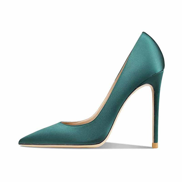 Point Toe High Heel Satin Pumps for Prom | Elegant Women’s Evening Shoes
