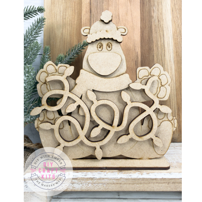 Polar Bear Christmas Lights Sitter DIY Kit