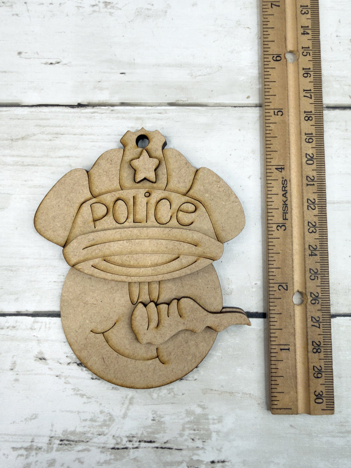 Police Officer Snowman Ornament DIY Kit