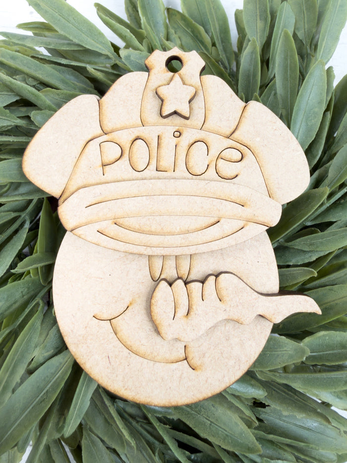 Police Officer Snowman Ornament DIY Kit