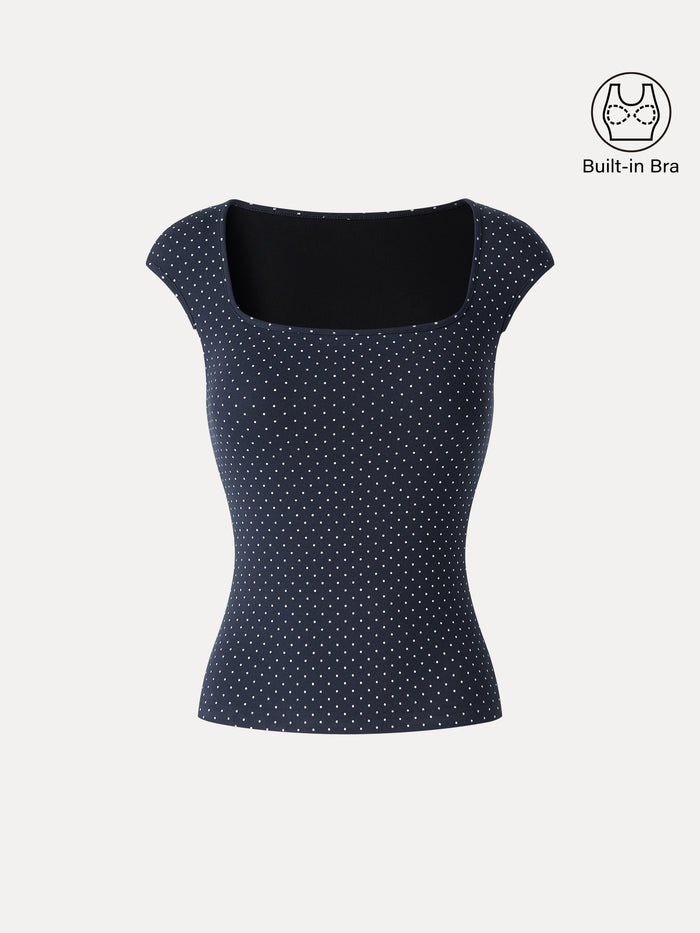 OGLmove Polka Dots Square Neck Bra Top