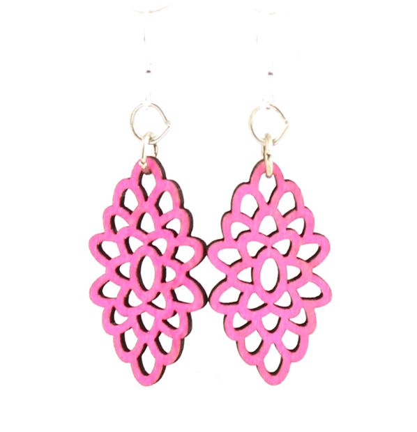 Pollinator blossom earrings with bee and flower, eco-friendly jewelry made in USA