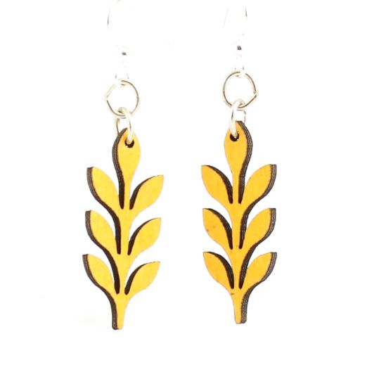 Stacked row blossom earrings, eco-friendly laser-cut jewelry made in USA