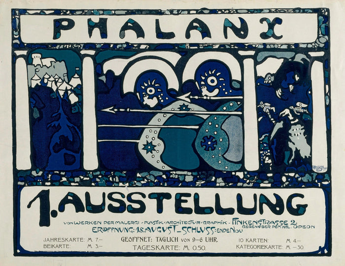 Poster for the First Phalanx Exhibition by Wassily Kandinsky, 1901
