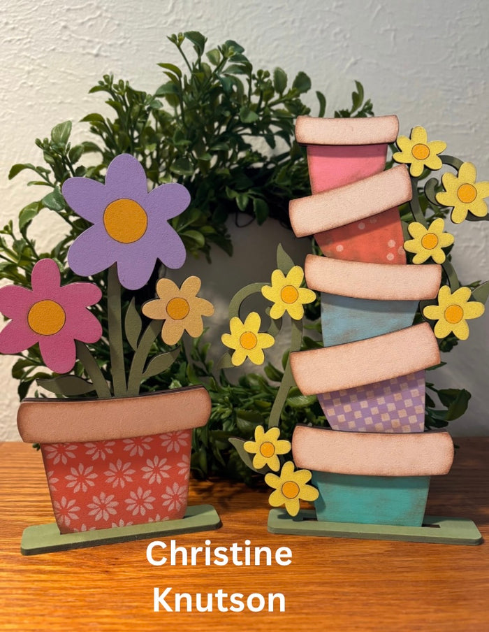 Pots and Flowers in Pot Pair DIY Kit