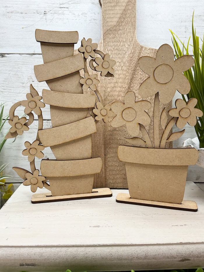 Pots and Flowers in Pot Pair DIY Kit